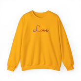 Polyamory Love Script Sweatshirt: Subtly Elegant Pride Sweater